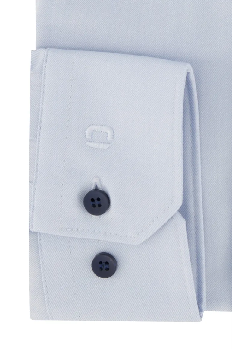 business overhemd Olymp No. 6 lichtblauw effen katoen super slim fit