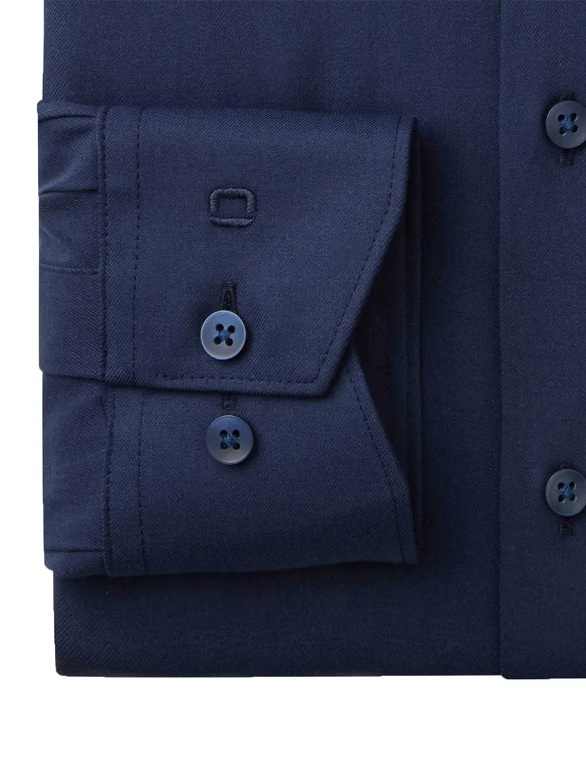 Business overhemd Luxor Olymp Modern Fit donkerblauw effen katoen normale fit