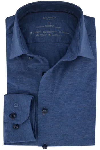 Olymp Olymp No. 6 super slim overhemd mouwlengte 7 blauw