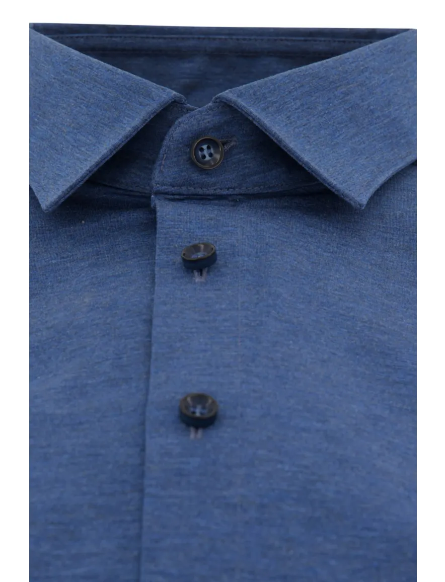Olymp 24/Seven No. 6 super slim overhemd mouwlengte 7 blauw