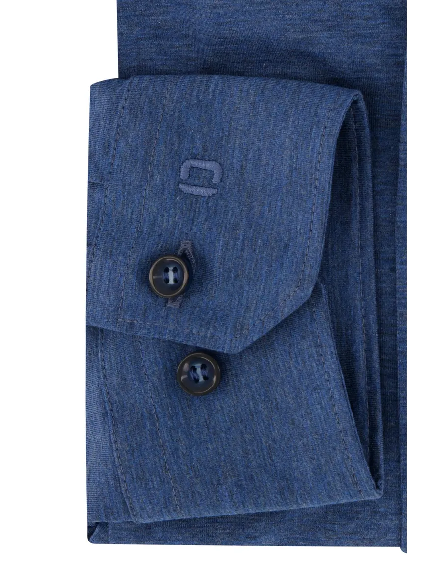 Olymp 24/Seven No. 6 super slim overhemd mouwlengte 7 blauw