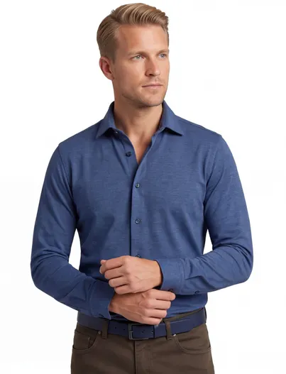 Olymp Olymp No. 6 super slim overhemd blauw mouwlengte 7