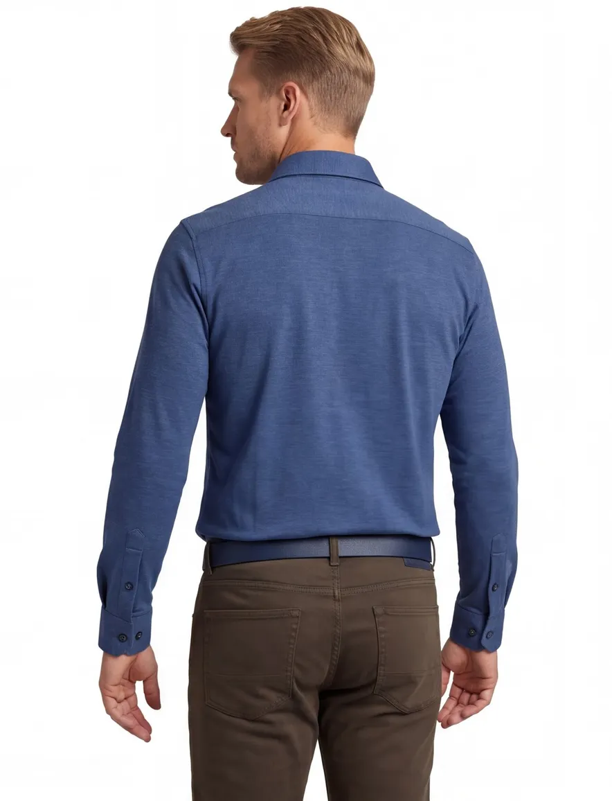 Olymp No. 6 super slim overhemd mouwlengte 7 blauw