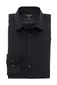 overhemd mouwlengte 7 Olymp No. 6 zwart effen katoen super slim fit