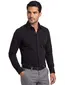 overhemd mouwlengte 7 Olymp No. 6 zwart effen katoen super slim fit
