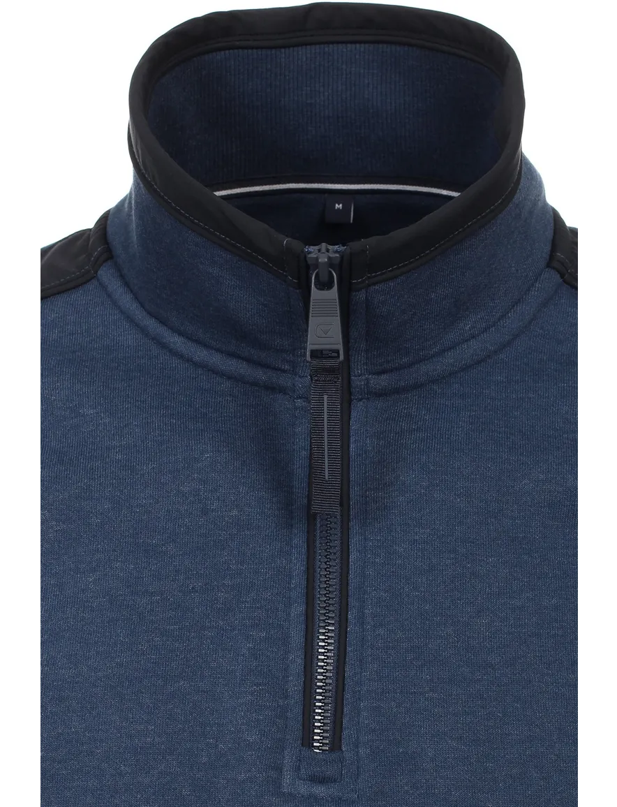 Casa Moda trui met rits blauw