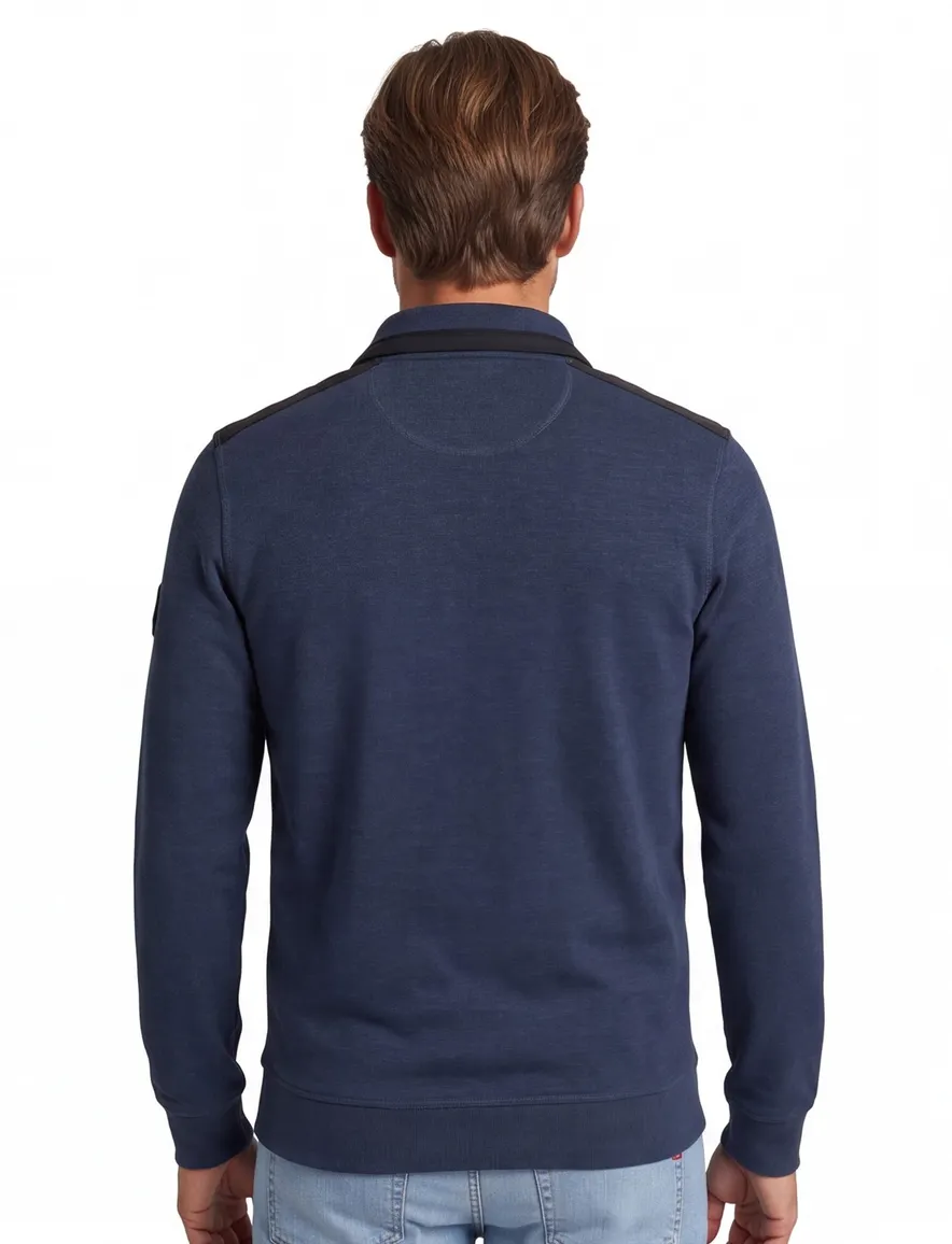Casa Moda trui met rits blauw