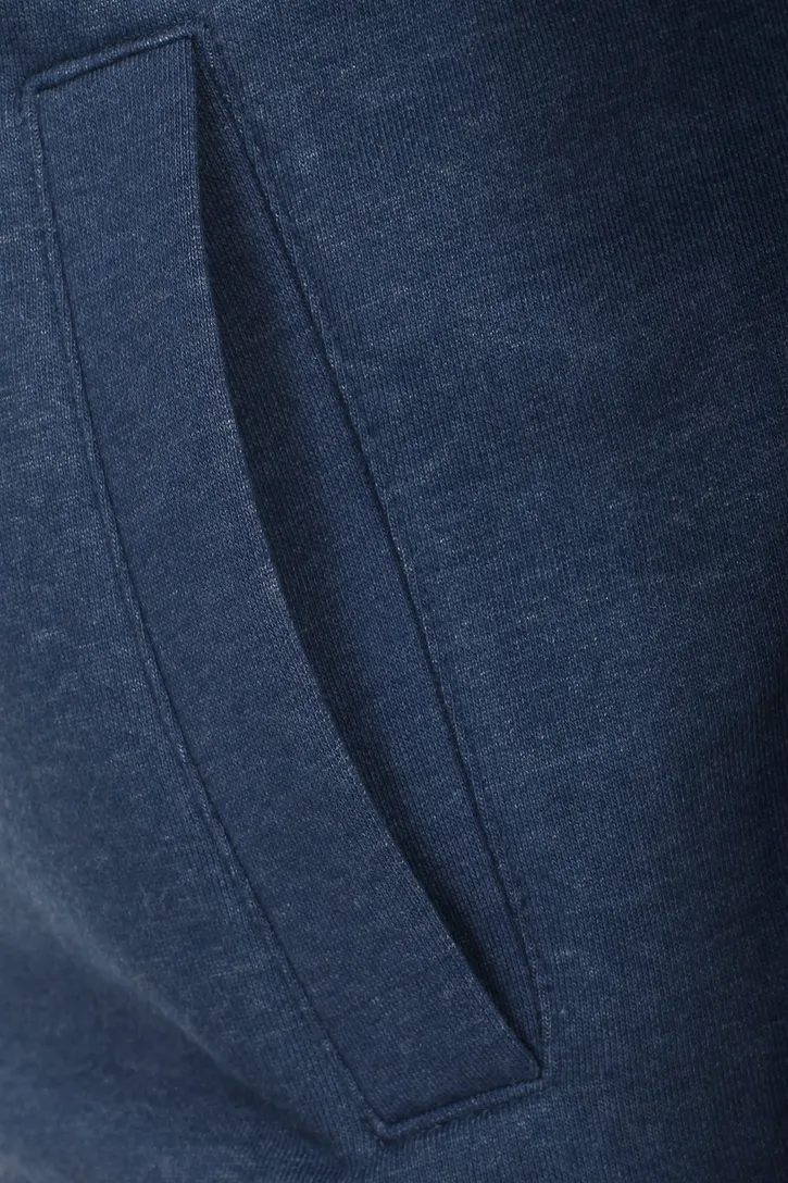 Casa Moda vest donkerblauw effen katoen rits