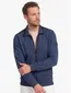 Casa Moda vest donkerblauw effen katoen rits