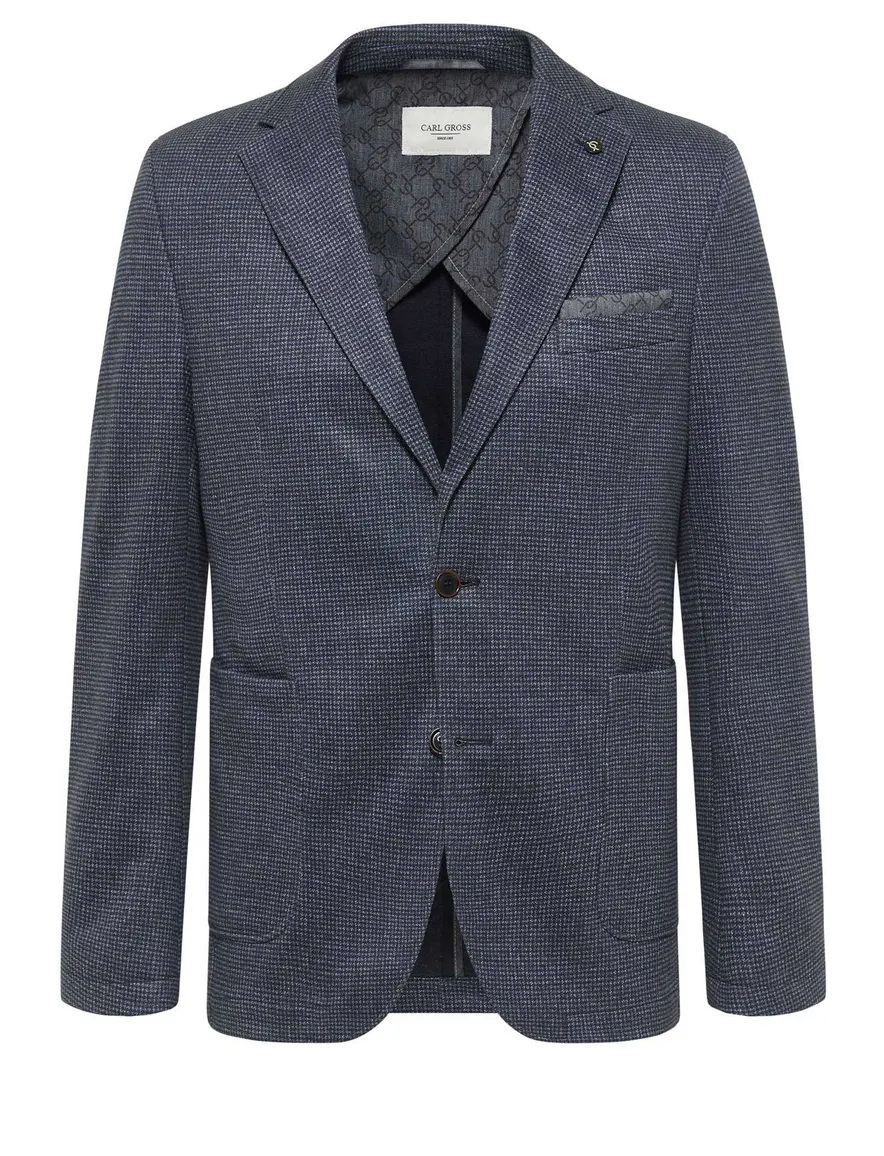 colbert Carl Gross normale fit donkerblauw geruit