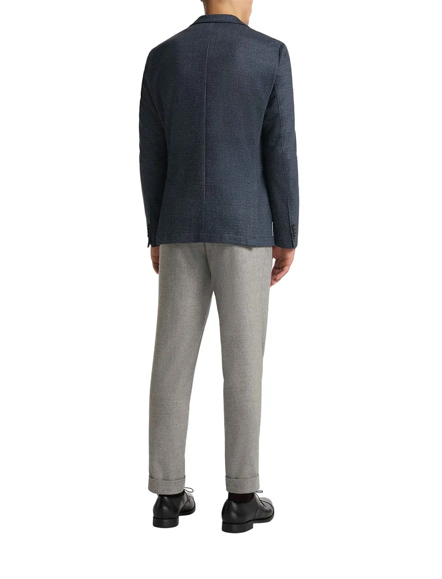 colbert Carl Gross normale fit donkerblauw geruit