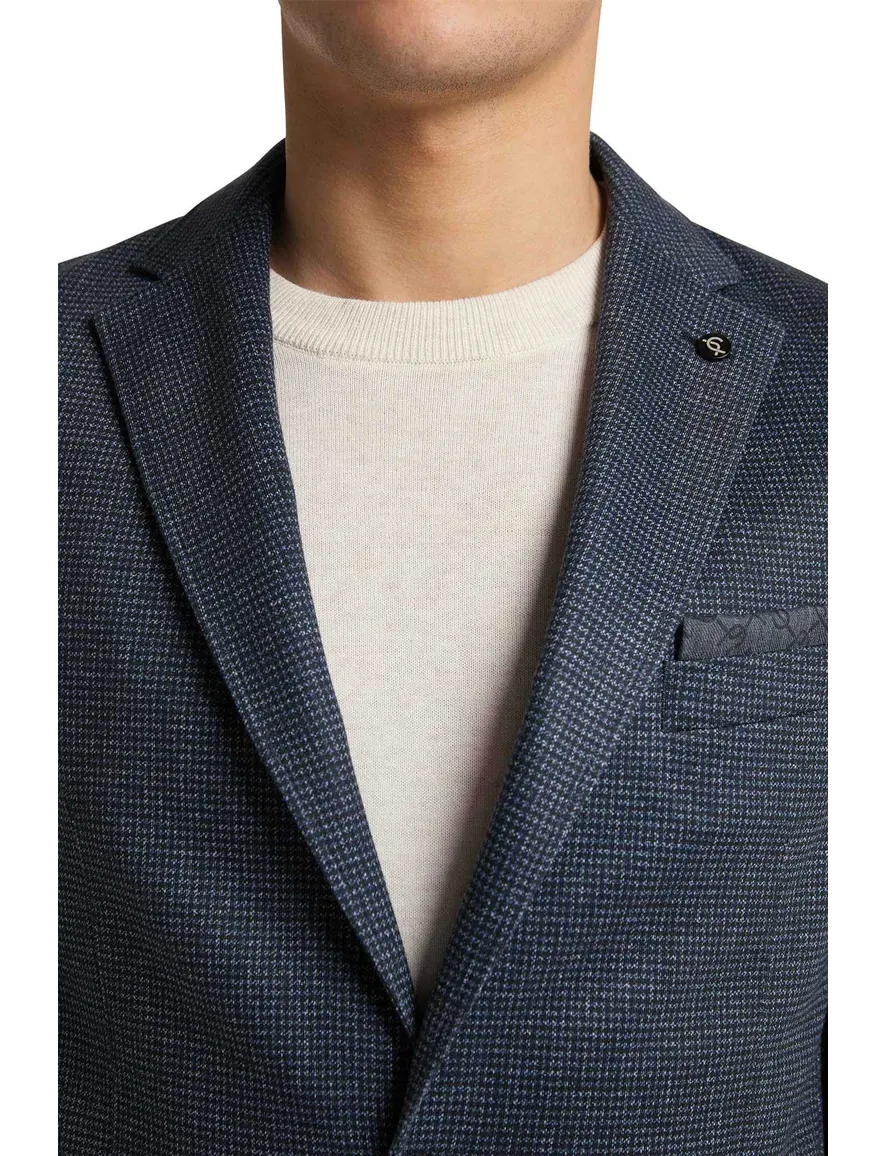colbert Carl Gross normale fit donkerblauw geruit