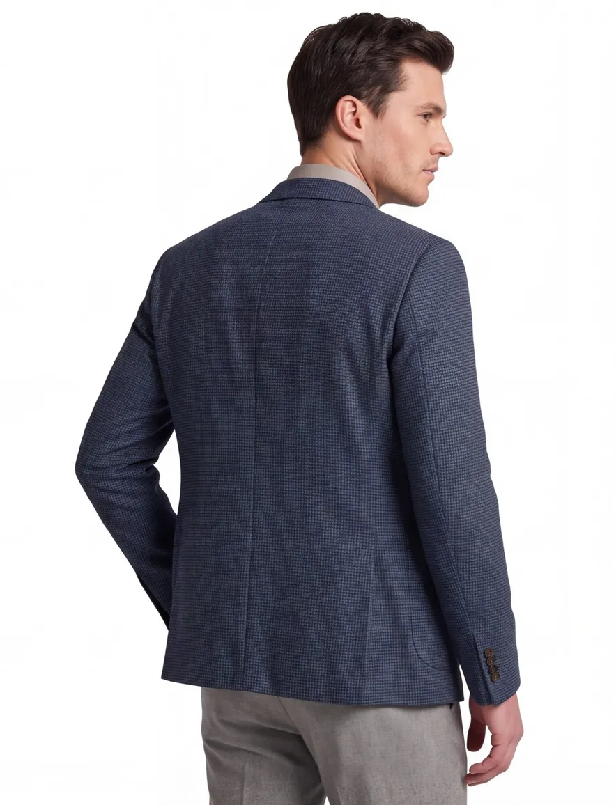 colbert Carl Gross normale fit donkerblauw geruit