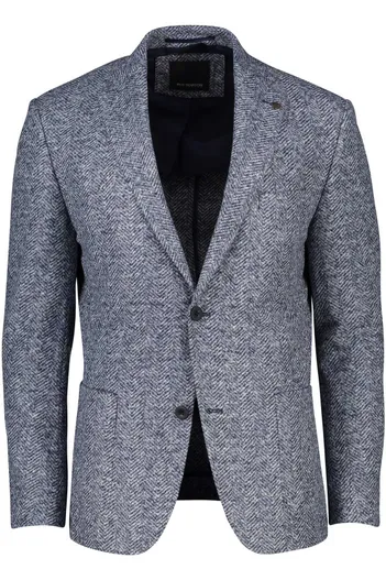 Roy Robson Roy Robson colbert blauw gemêleerde normale fit