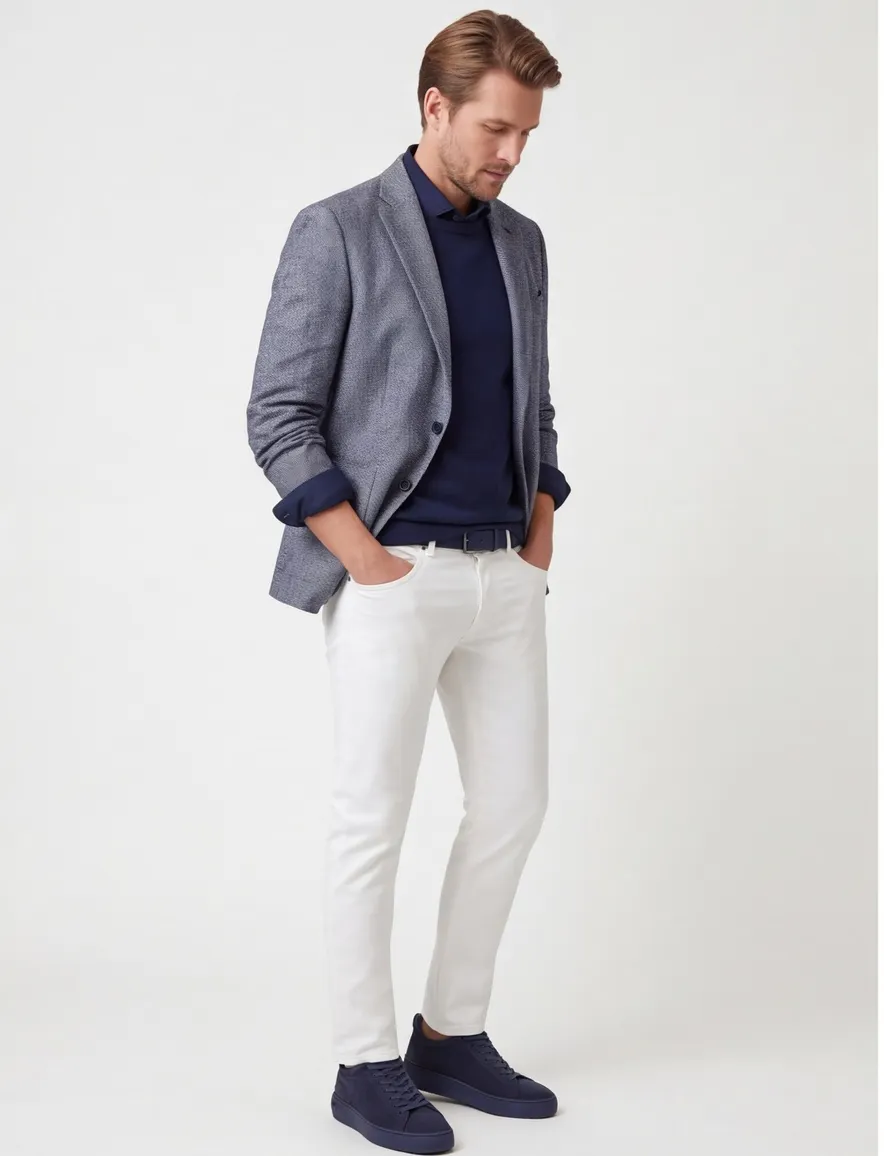 colbert Roy Robson normale fit blauw effen