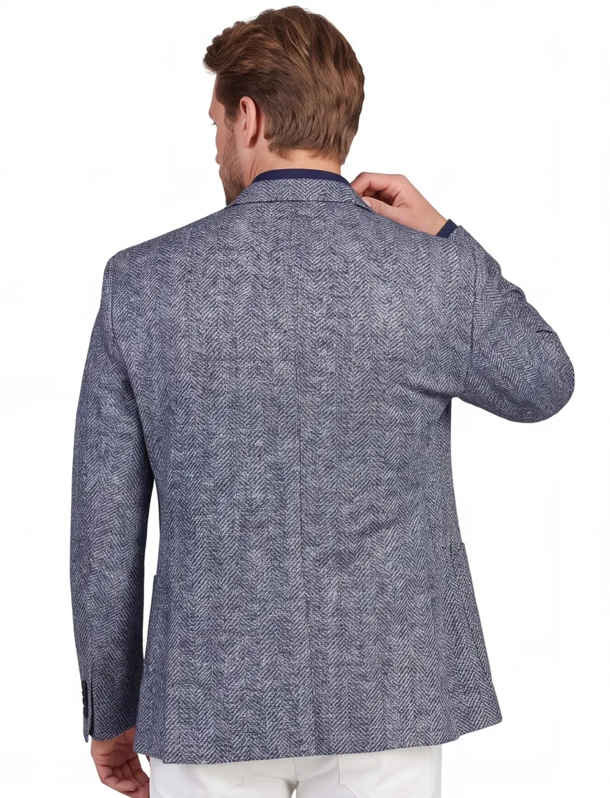 colbert Roy Robson normale fit blauw effen