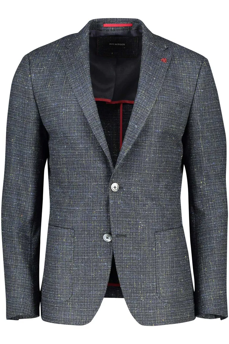 colbert Roy Robson wol slim fit groen geruit