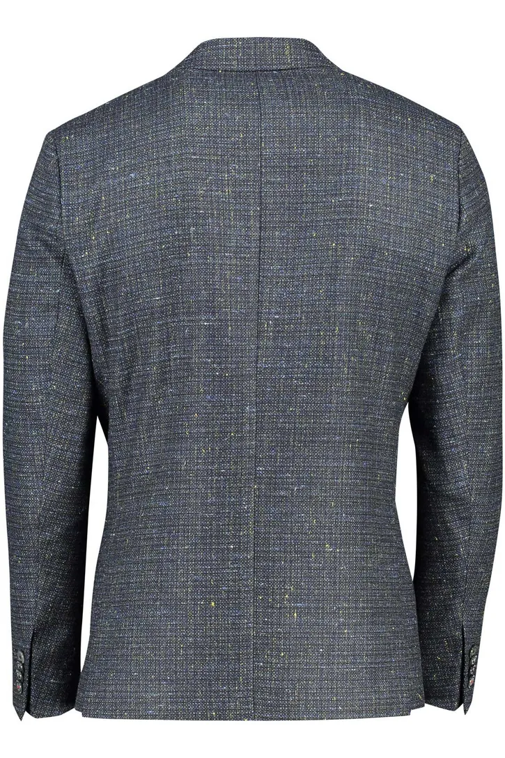 Roy Robson colbert wol slim fit groen gemêleerd
