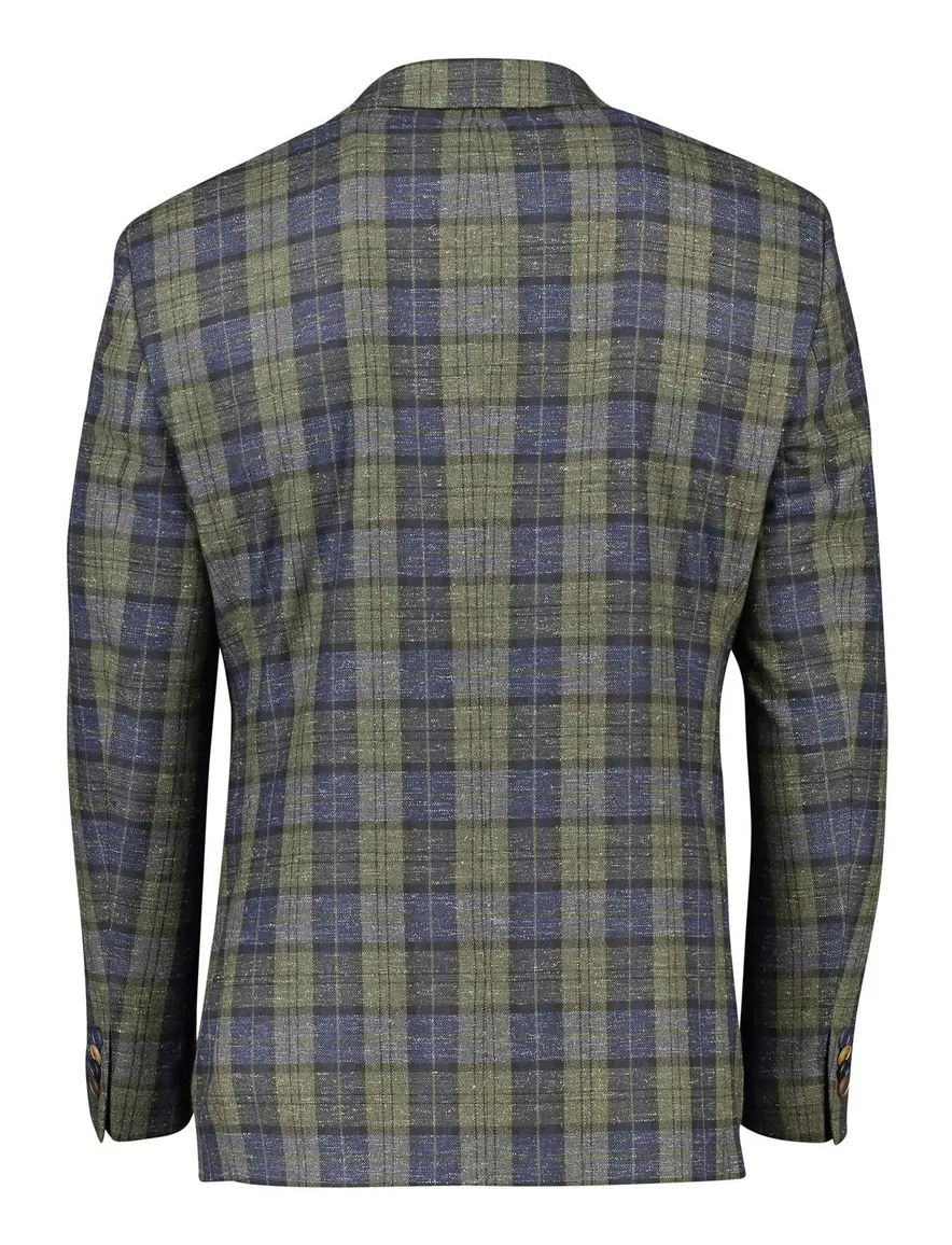 Digel colbert blauw geruit normale fit