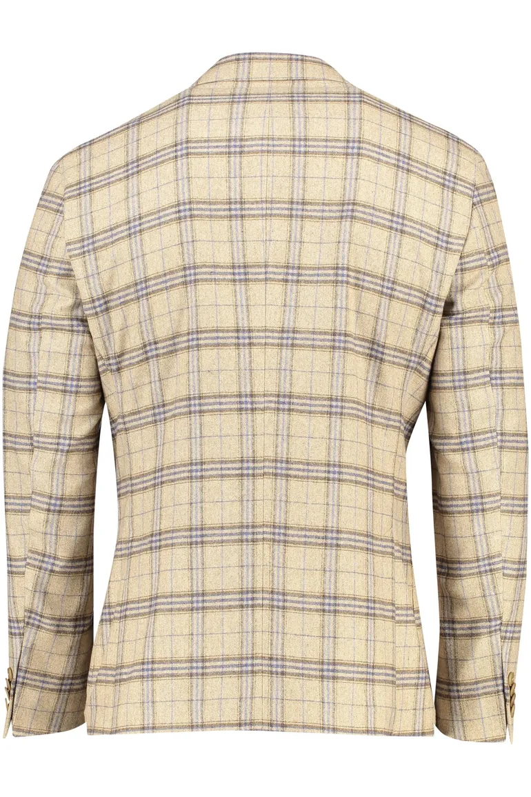 colbert Digel wol normale fit beige geruit