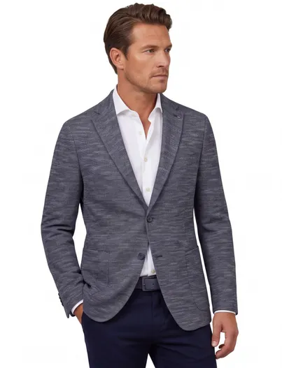 Digel Digel colbert donkerblauw gemêleerd normale fit
