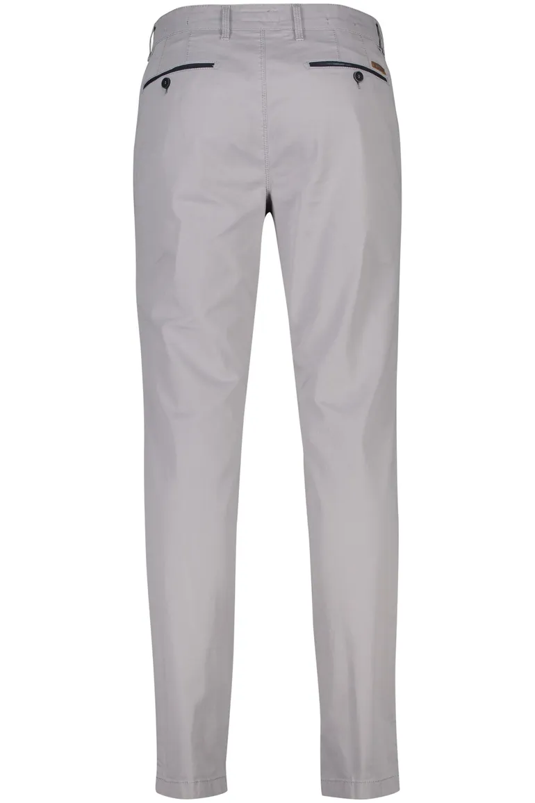 katoenen broek Gardeur grijs effen katoen Benny