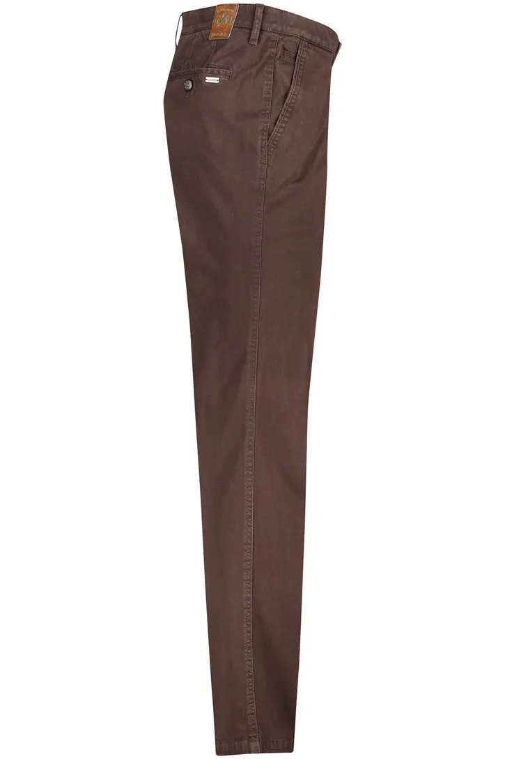 M.E.N.S. katoenen broek bruin effen katoen