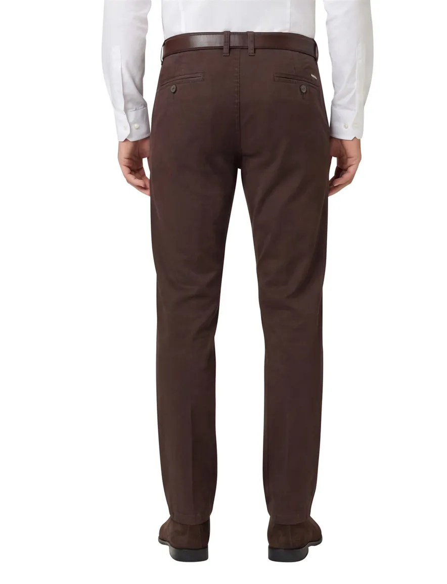 M.E.N.S. katoenen chino bruin uni