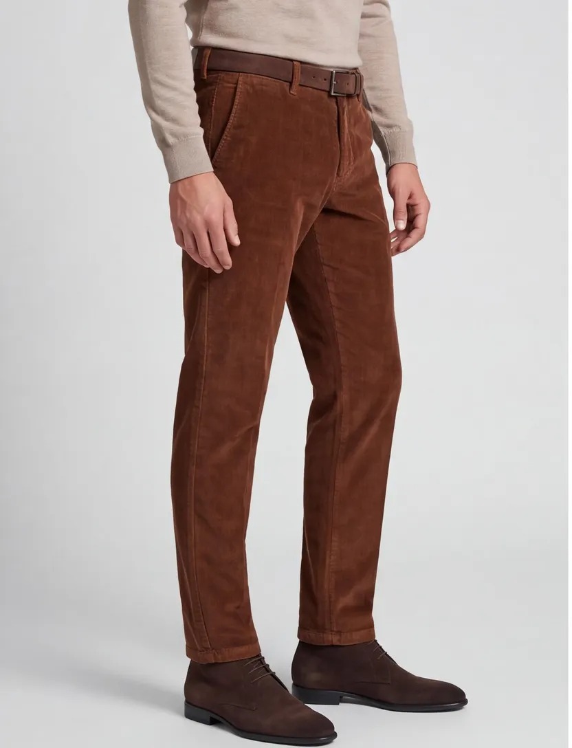 M.E.N.S. Pantalon katoen bruin