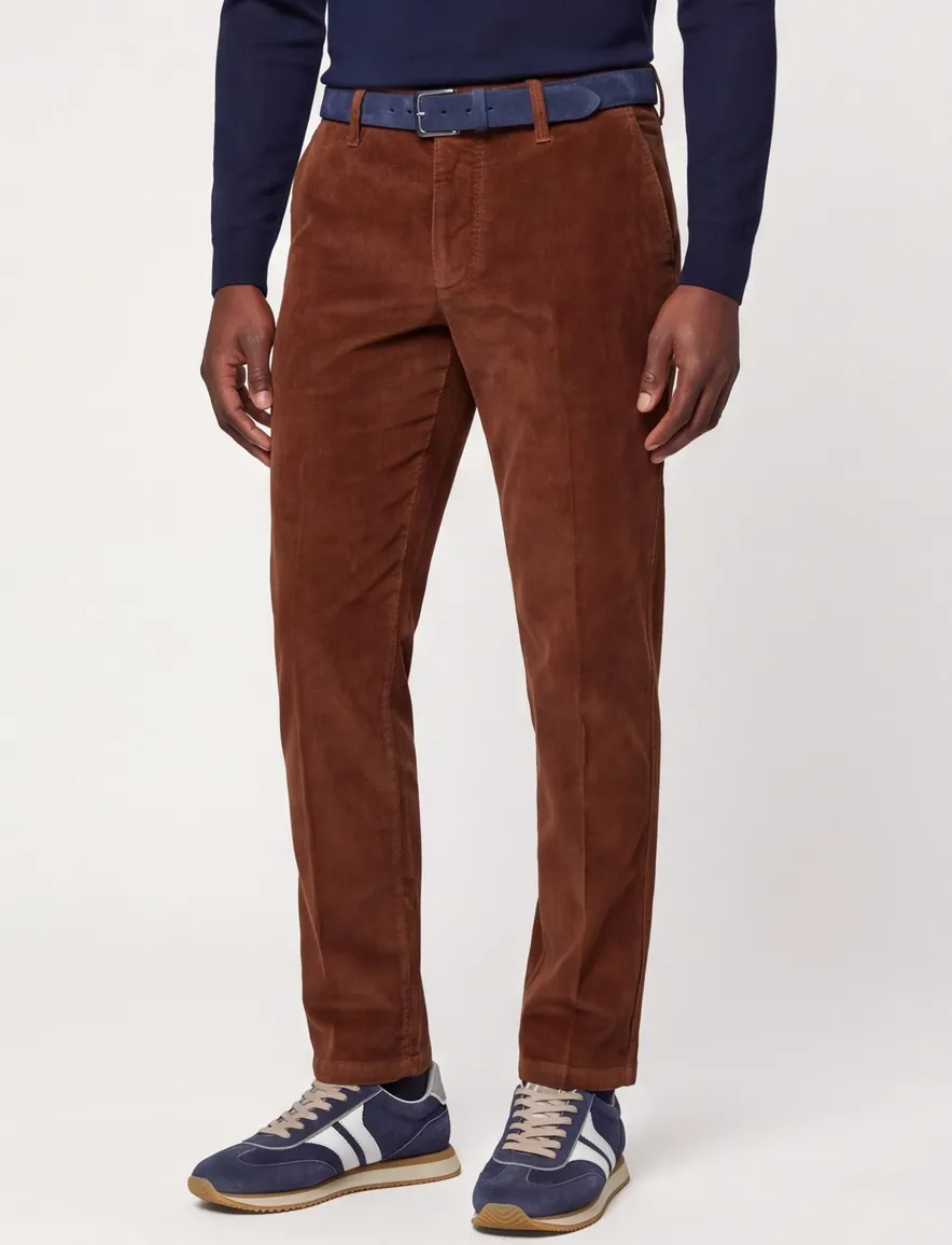 M.E.N.S. Madison broek corduroy bruin