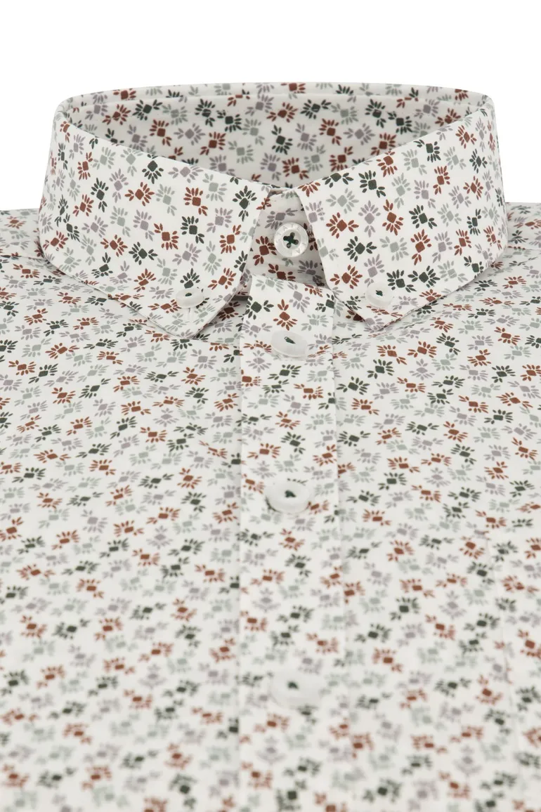 State of Art overhemd beige bloemenprint