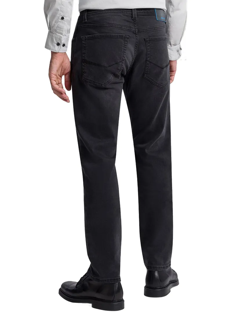 Pierre Cardin jeans grijs effen katoen Lyon tapered fit
