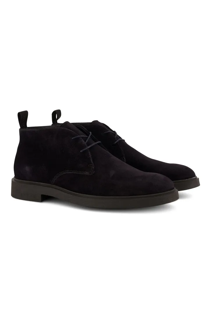 Blackstone nette schoenen effen leer donkerblauw