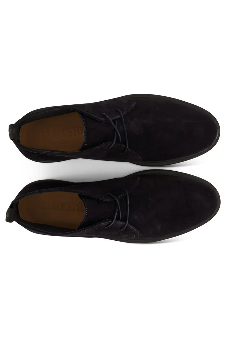 Blackstone nette schoenen effen leer donkerblauw