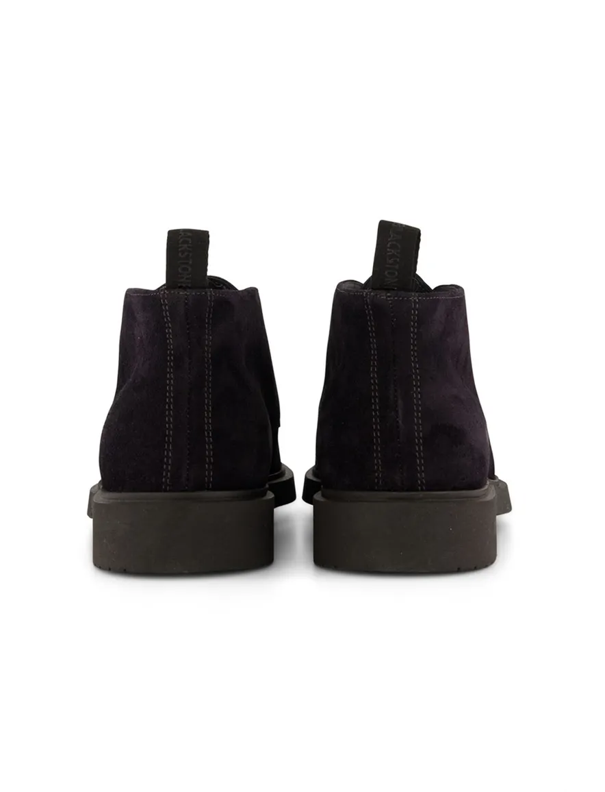 nette schoenen Blackstone effen leer donkerblauw