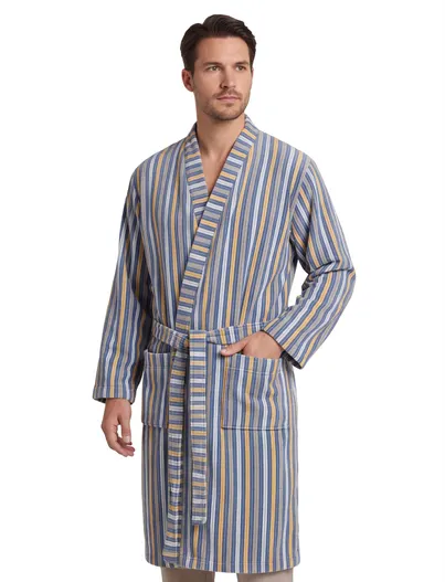 Cawö Cawö badjassen blauw geprint