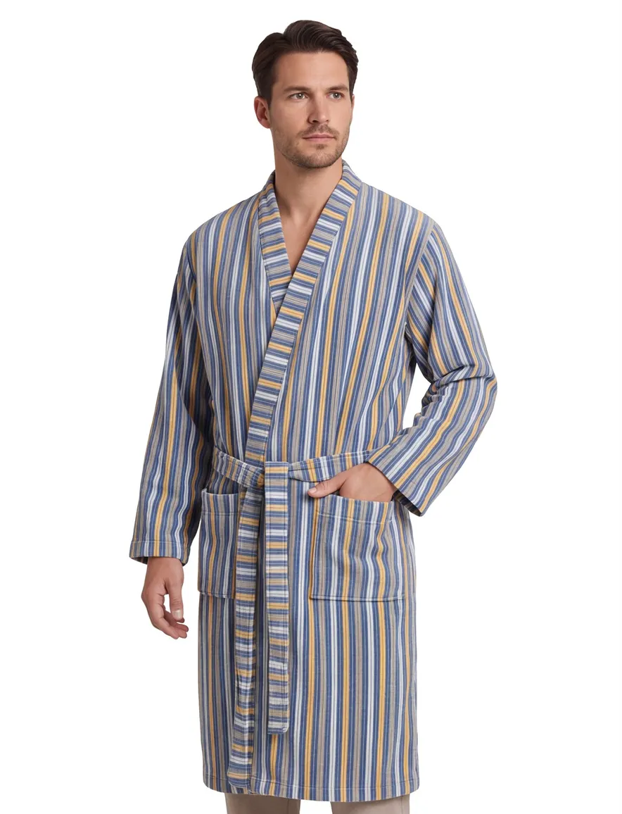 Cawö badjassen blauw geprint