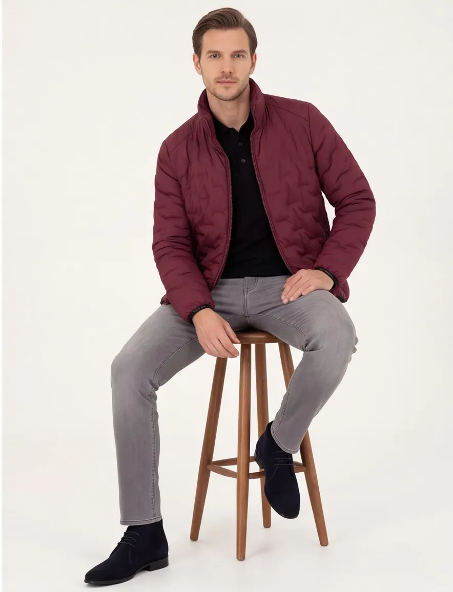 Pierre Cardin tussenjas effen rood