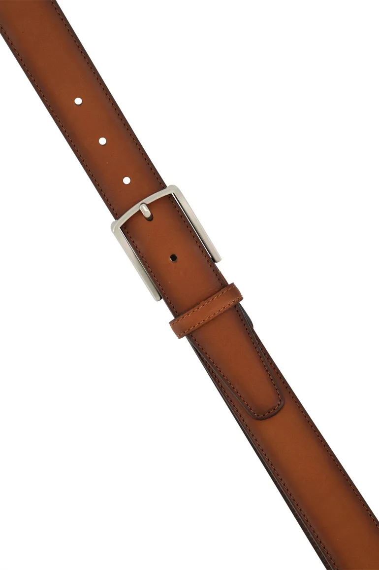 Lindenmann riem kaneel bruin leer