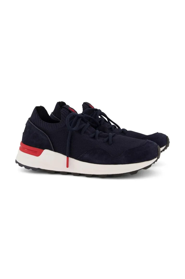 sneakers Polo Ralph Lauren effen leer donkerblauw