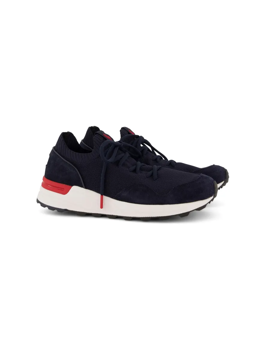 sneakers Polo Ralph Lauren effen leer donkerblauw