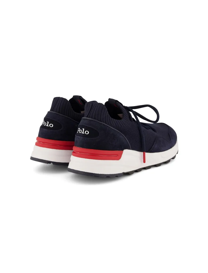 sneakers Polo Ralph Lauren effen leer donkerblauw