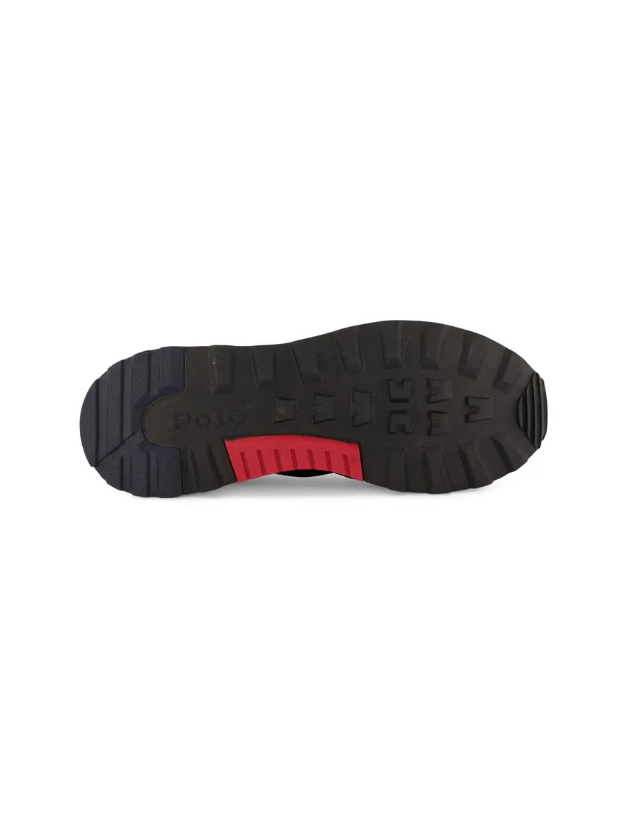 sneakers Polo Ralph Lauren effen leer donkerblauw