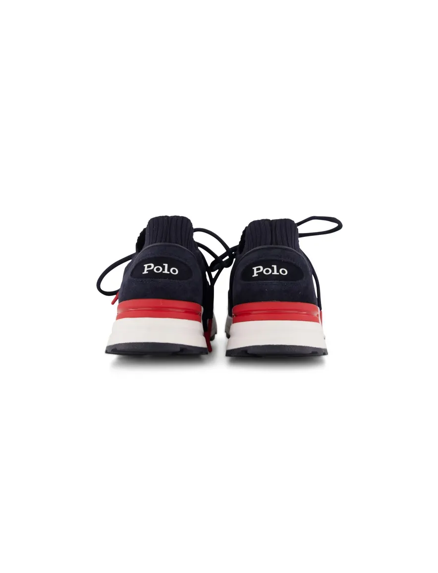 sneakers Polo Ralph Lauren effen leer donkerblauw