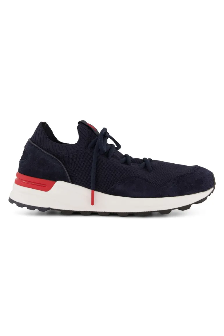 sneakers Polo Ralph Lauren effen leer donkerblauw