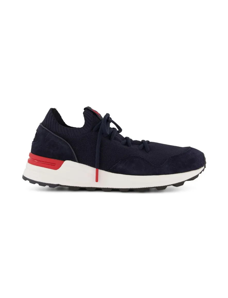 sneakers Polo Ralph Lauren effen leer donkerblauw