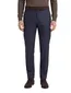 katoenen broek Alberto blauw effen katoen