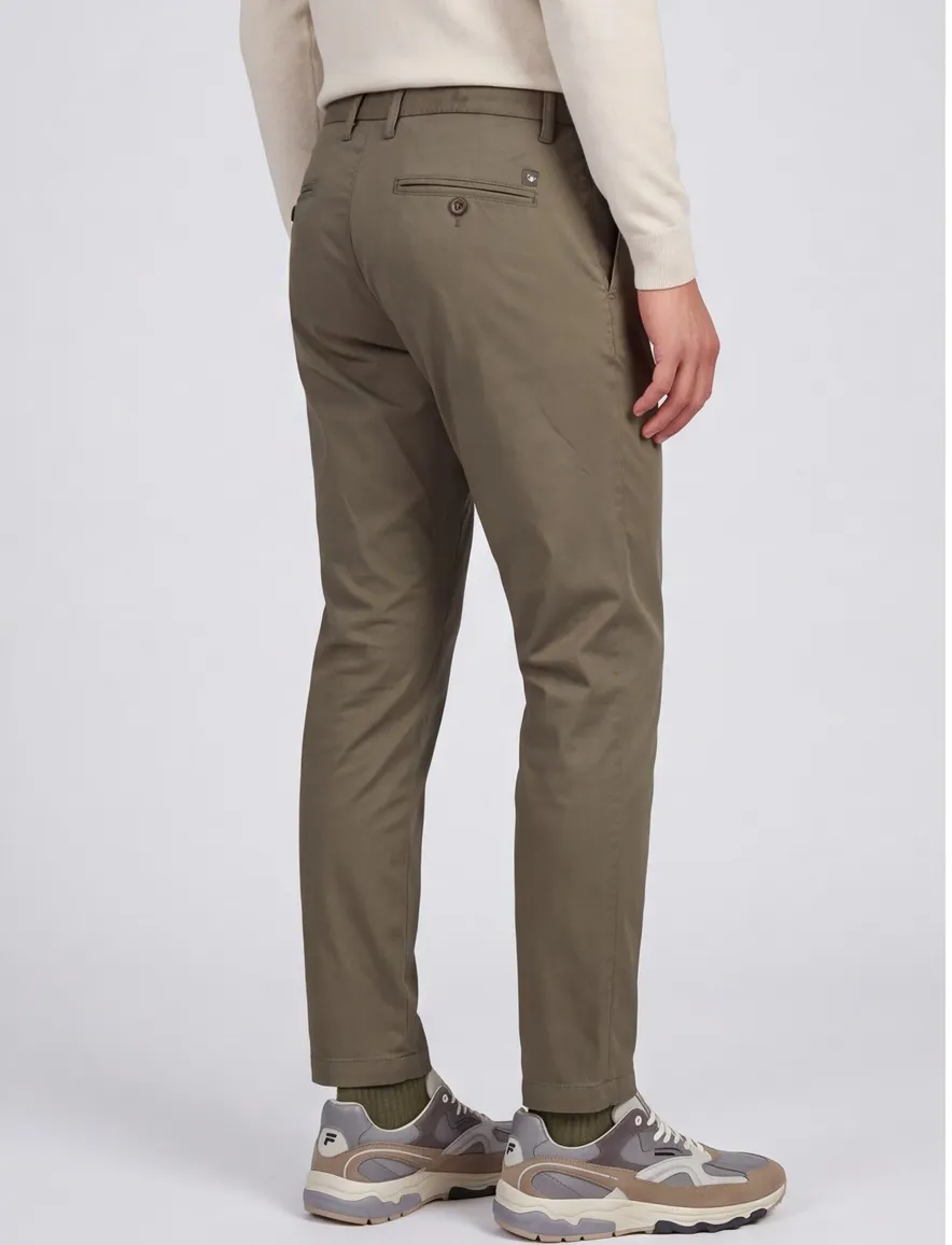 Alberto broek bruin jump slim fit chino