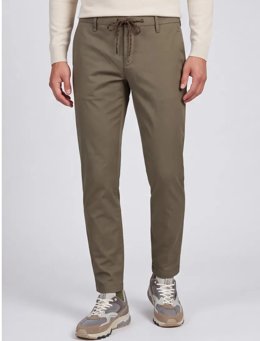 Chino Alberto bruin slim fit