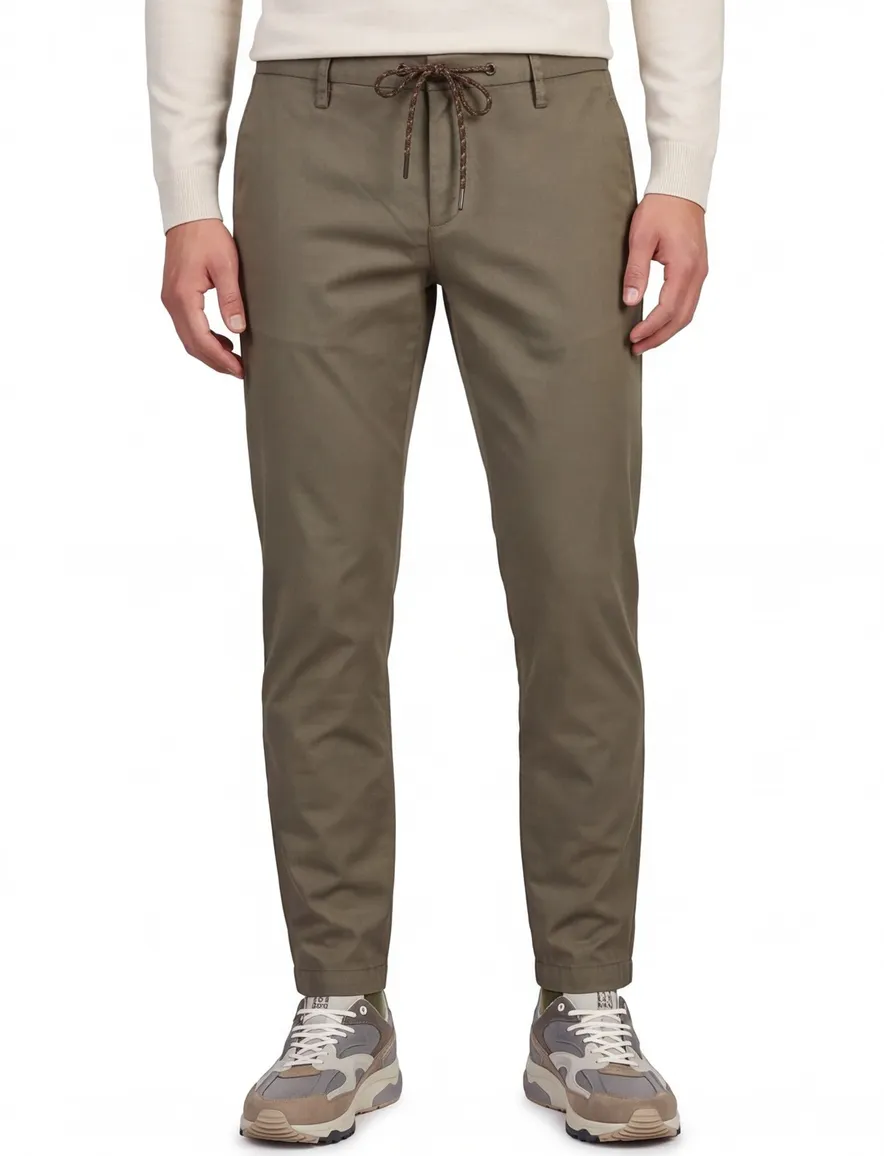 Alberto broek bruin jump slim fit chino